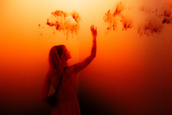 Exhibizz detail of LED panel with real-time generated visuals