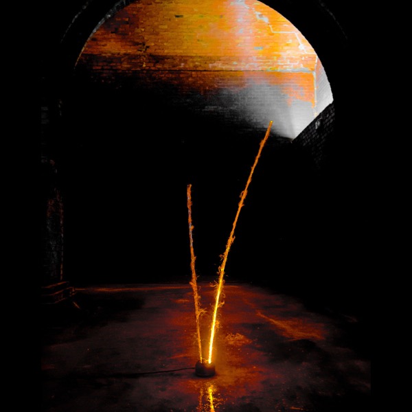 Receptor full installation view with glowing sensor nodes