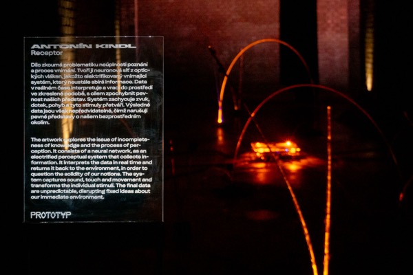 Receptor optical fiber network spanning dark architectural space