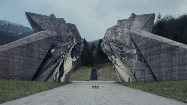 Host Guest robot navigating exhibition space at V2 Lab Rotterdam